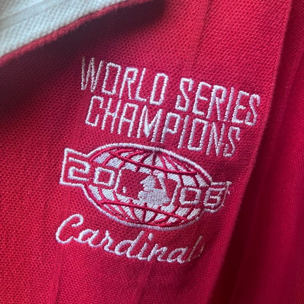 2006 World series champions Cardinals Polo shirt. size large.